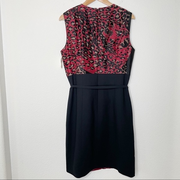 Kate Unger silk blend leopard print sleeveless dress 14 new - Picture 5 of 15